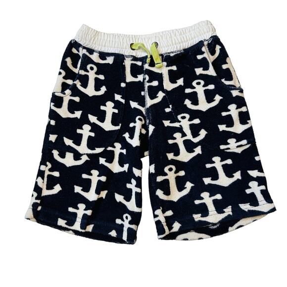 Mini Boden Toweling Anchor Shorts 5Y - Picture 1 of 5